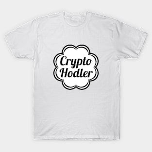 Crypto Hodler Lollipop White And Black Big Logo T-Shirt